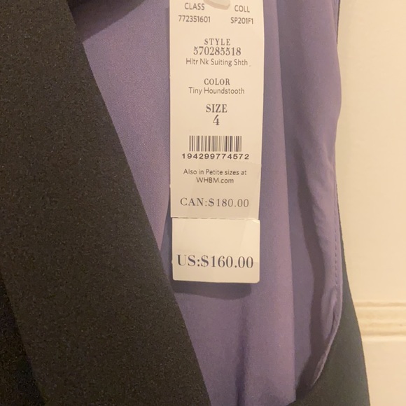 White House Black Market MIXED MEDIA Suiting Sheath Dress Halter Neck NEW SZ 4 - Picture 9 of 16